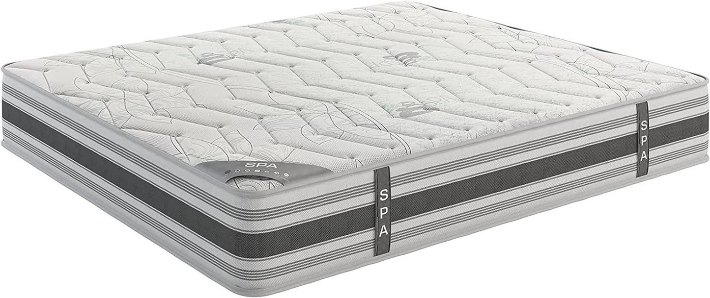 Full , 12 inch , Firm , Hybrid Mattress with Pocket Coil core from Dulce Deluxe by Ottomanson in white background.