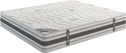 King , 12 inch , Firm , Hybrid Mattress with Pocket Coil core from Dulce Deluxe by Ottomanson in white background.